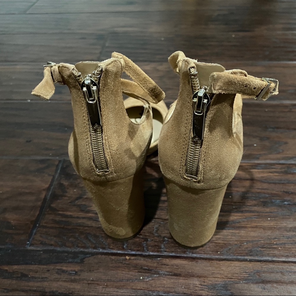 Sam Edelman Women's Simmons Golden Caramel Suede Ankle-Strappy Sandals Size 8.5 - Picture 10 of 12